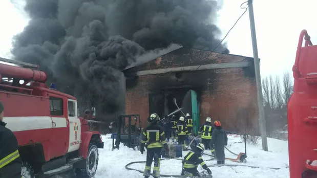 Пожежа на складі у Слов'янську