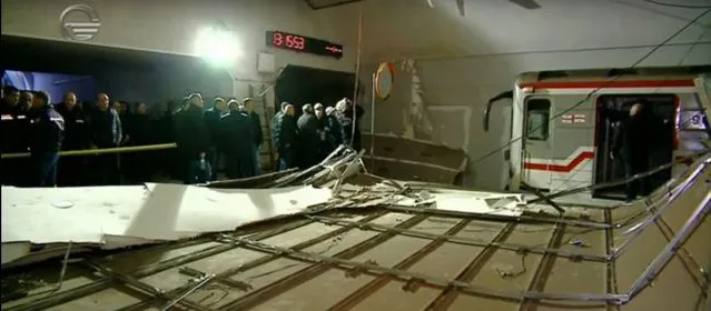 метро Тбілісі Грузія впала стеля