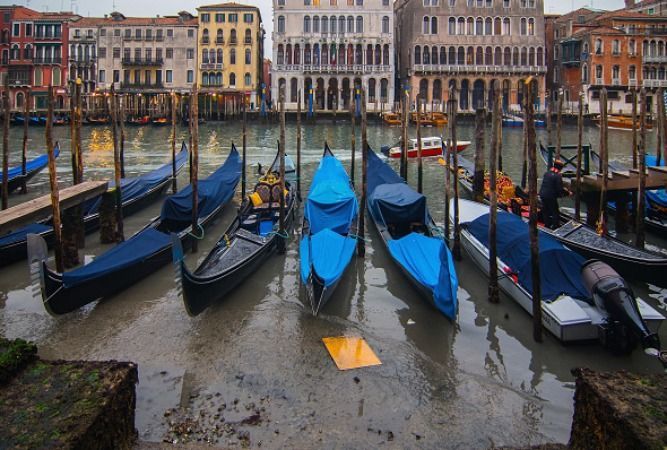 Венеція висихає: гондоли у калюжах замість каналів – вражаючі фото