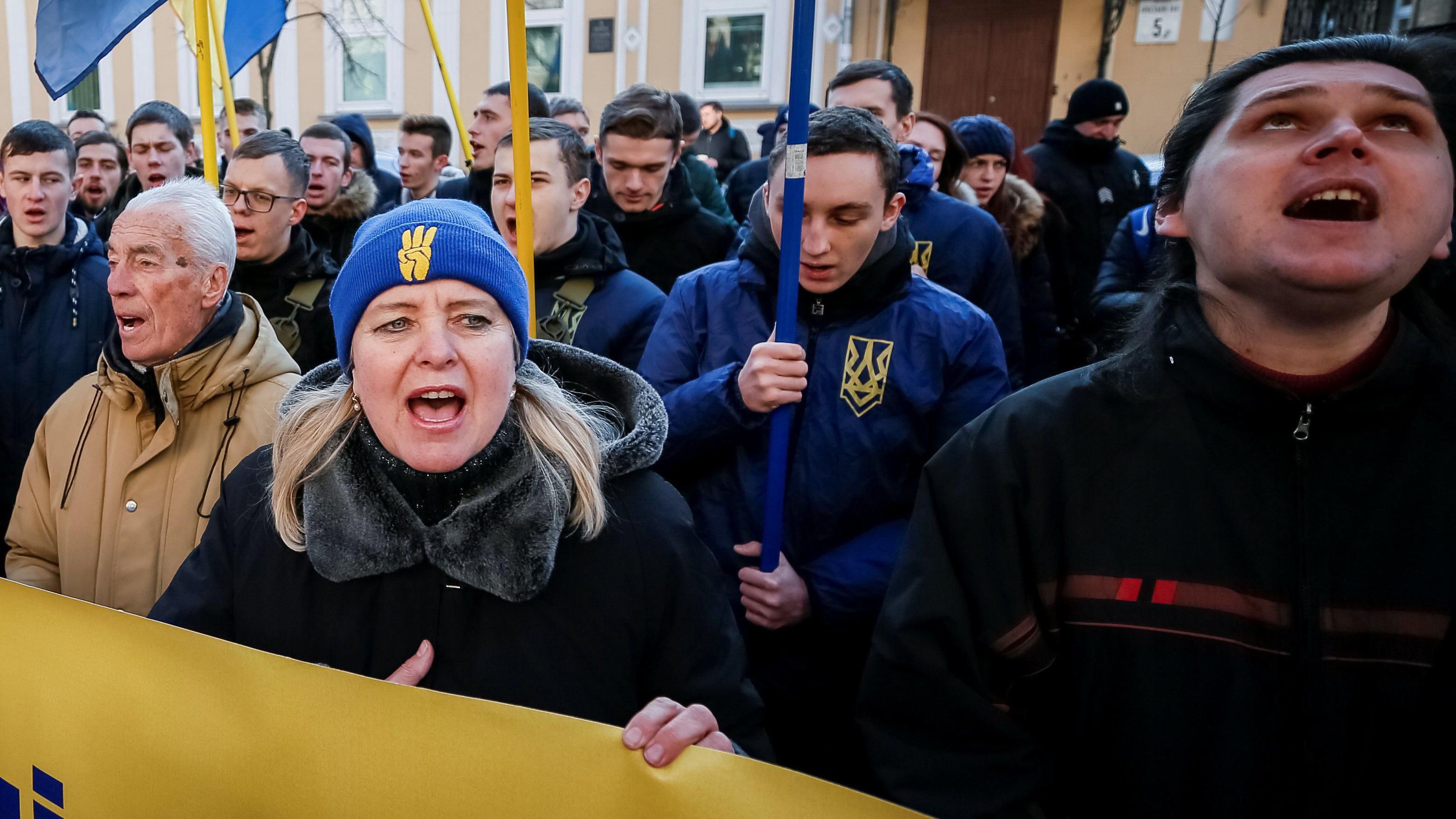 Націоналісти згадали про "порядок від Бандери" під посольством Польщі у Києві 