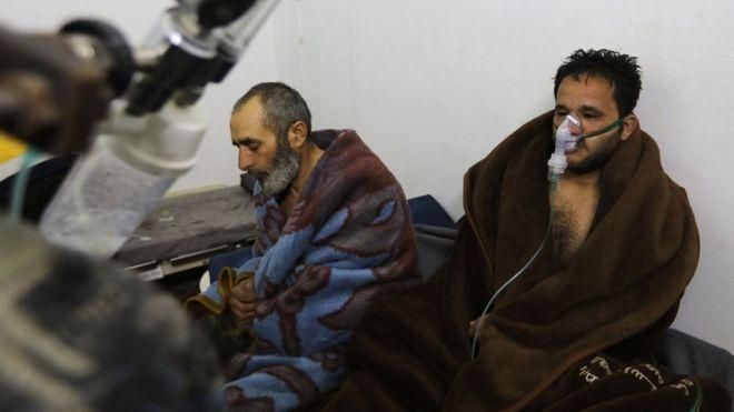 На сирійське місто скинули газову бомбу, є постраждалі