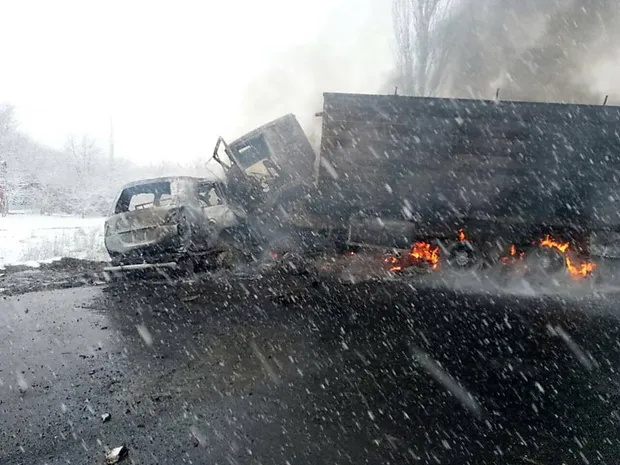 Фото з місця ДТП, у якій загинув Луста