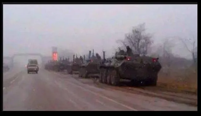 Російська військова техніка в'їхала у Крим Російська військова техніка в'їхала у Крим