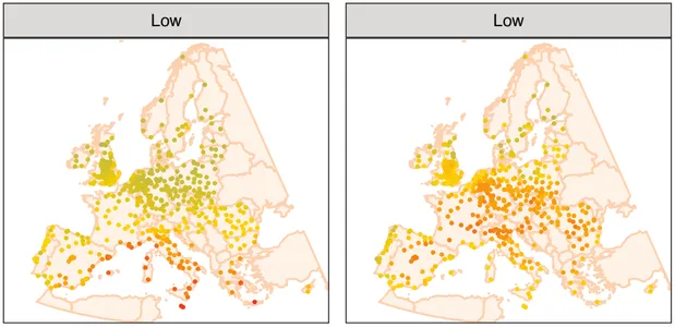Зміна температури в містах Зміна температури в містах
