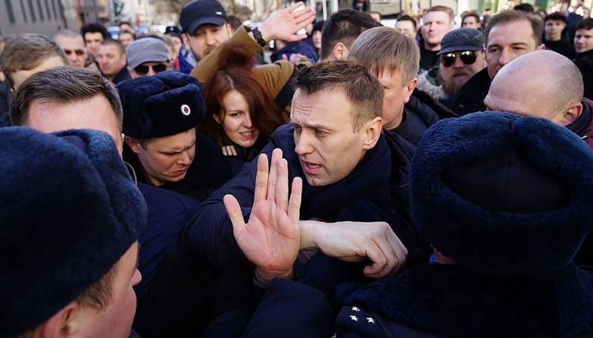 Российского оппозиционера Навального задержали в Москве
