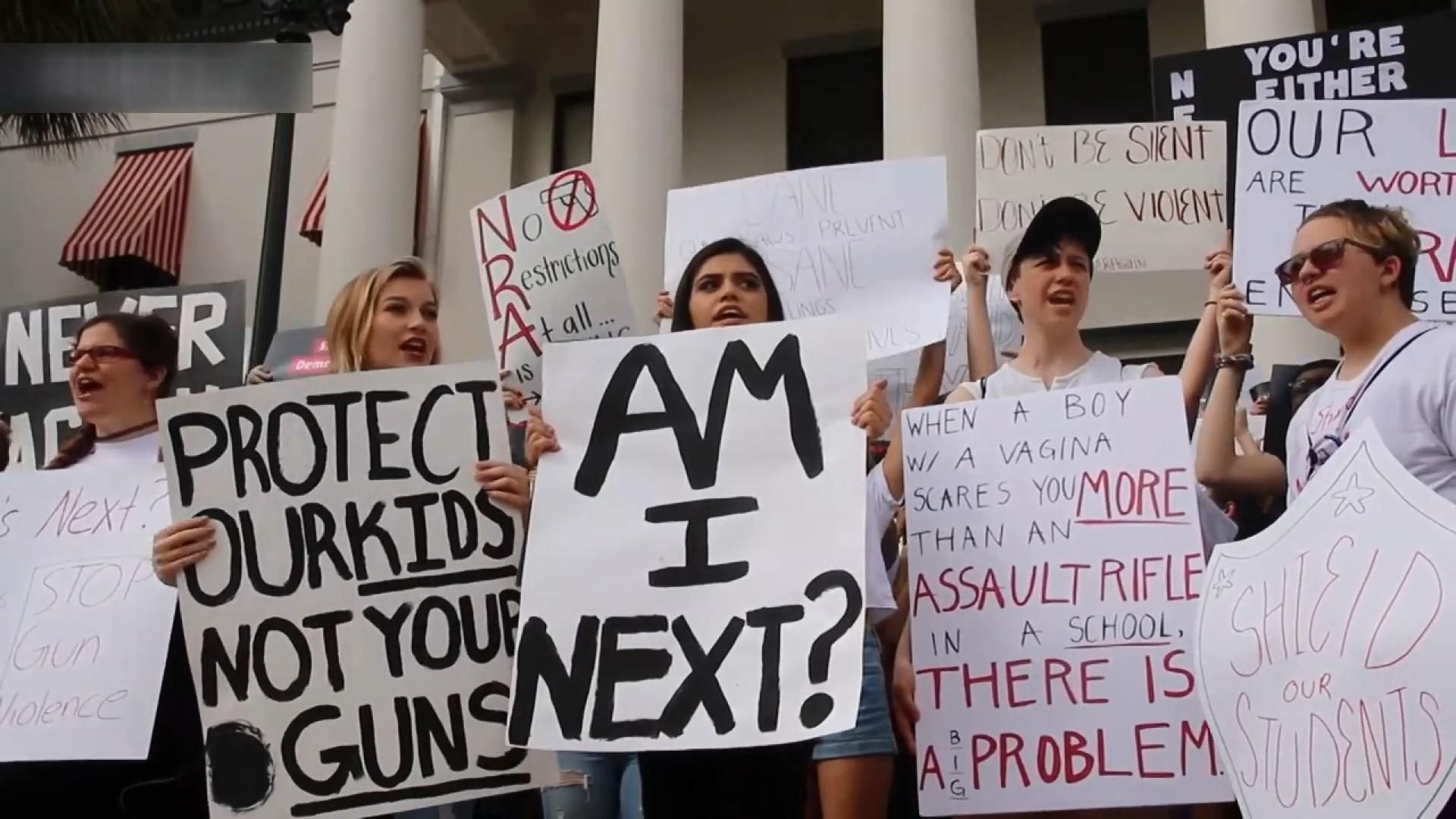 В США школьники устроили акцию за усиление контроля над оборотом оружия
