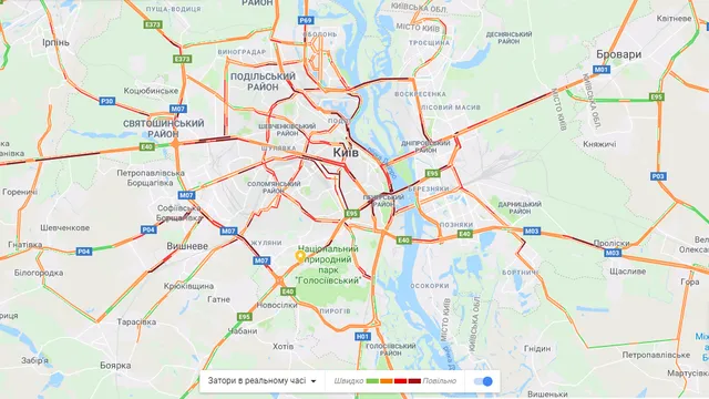 Затори в Києві 1 березня Затори в Києві 1 березня