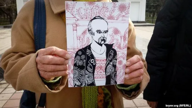 В анексованому Криму вшанували пам'ять Шевченка В анексованому Криму вшанували пам'ять Шевченка