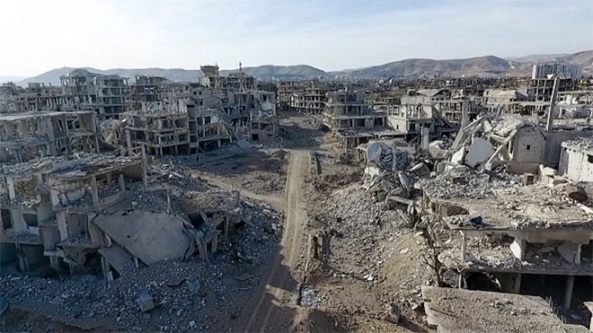 В Сирии боевики начали покидать Восточную Гуту: фото полностью разбомбленного города