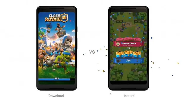 Clash Royan with Google Play Instant