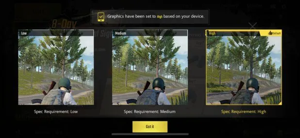 Налаштування графіки в PUBG mobile