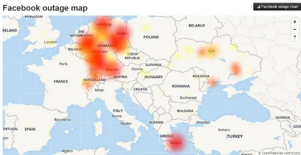 В українських користувачів виникли проблеми з Facebook