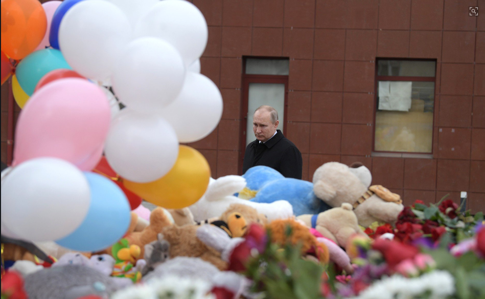 Приезд Путина в Кемерово показали в меткой карикатуре Приезд Путина в Кемерово показали в меткой карикатуре