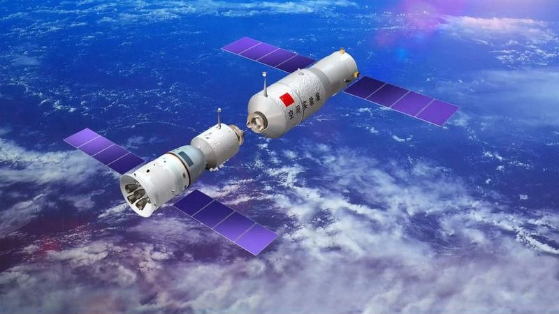 Астрономы сделали снимок китайской "Тяньгун-1", которая падает на землю