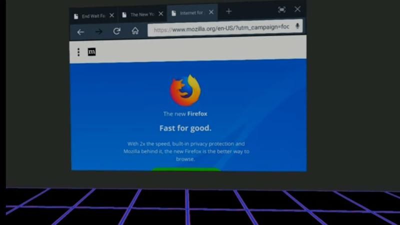 Mozilla представила браузер для виртуальной реальности Mozilla представила браузер для виртуальной реальности