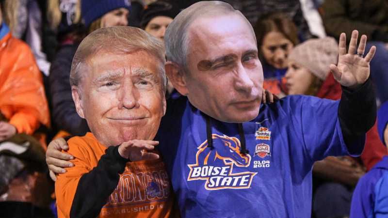 Танці клоунів на мінному полі: відносини Трампа з Путіним у влучній карикатурі Танці клоунів на мінному полі: відносини Трампа з Путіним у влучній карикатурі