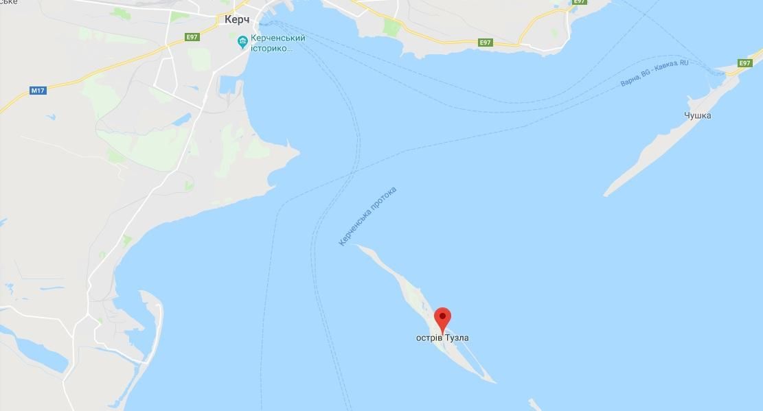 Поплічники окупантів у Криму "віддали" частину української Тузли Росії Поплічники окупантів у Криму "віддали" частину української Тузли Росії