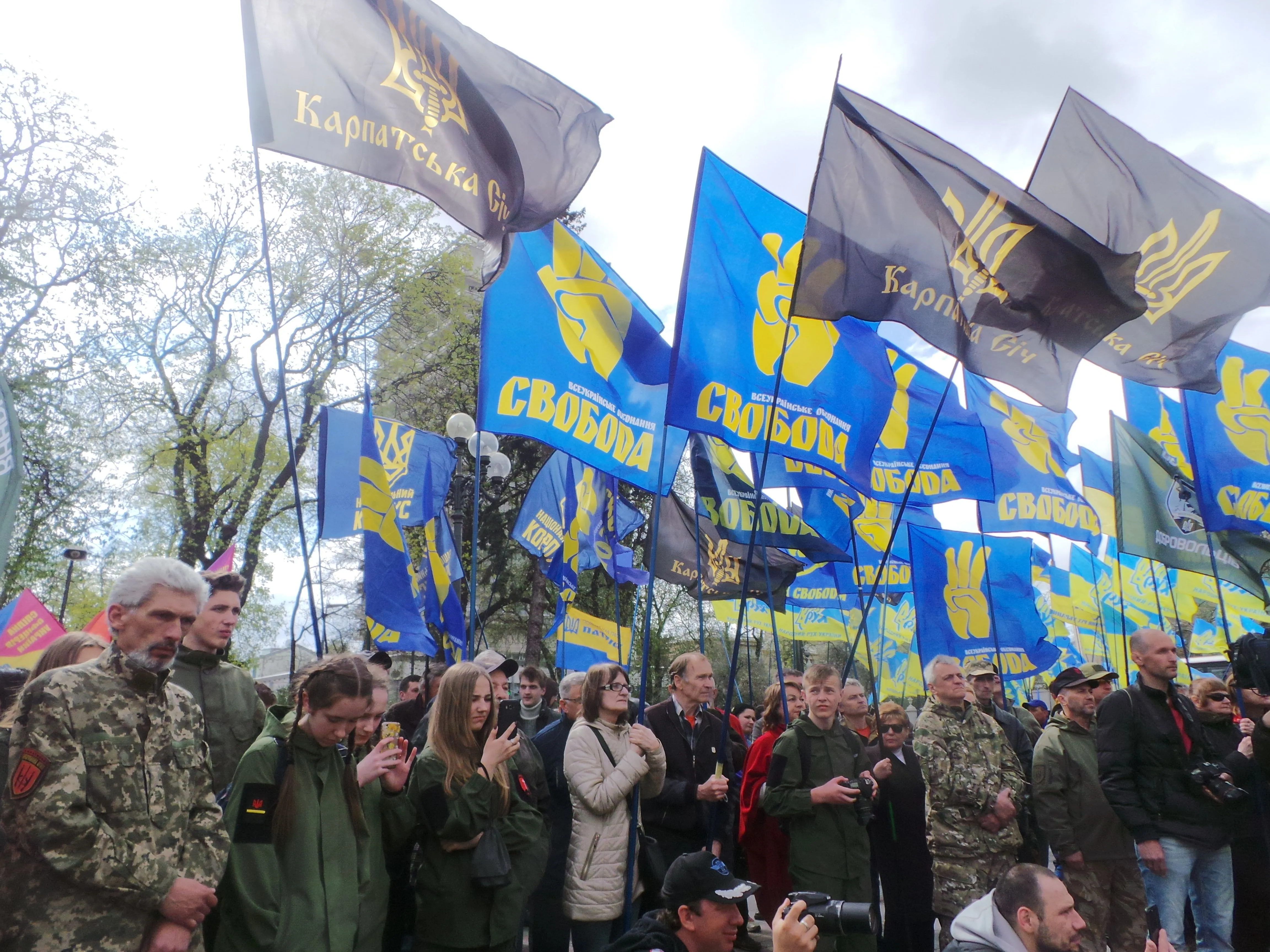 Київ, мітинг біля Верховної Ради, активісти вимагали надати добровольцям статус учасників бойових дій