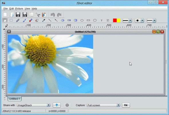 Скріншот з програми JShot