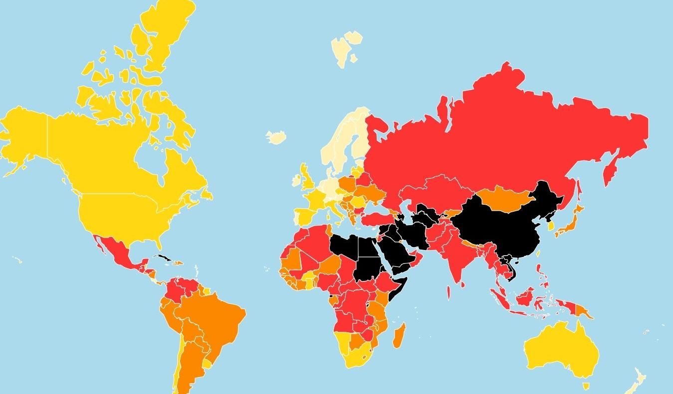 Рейтинг свободы прессы в мире: Россия значительно ниже Украины