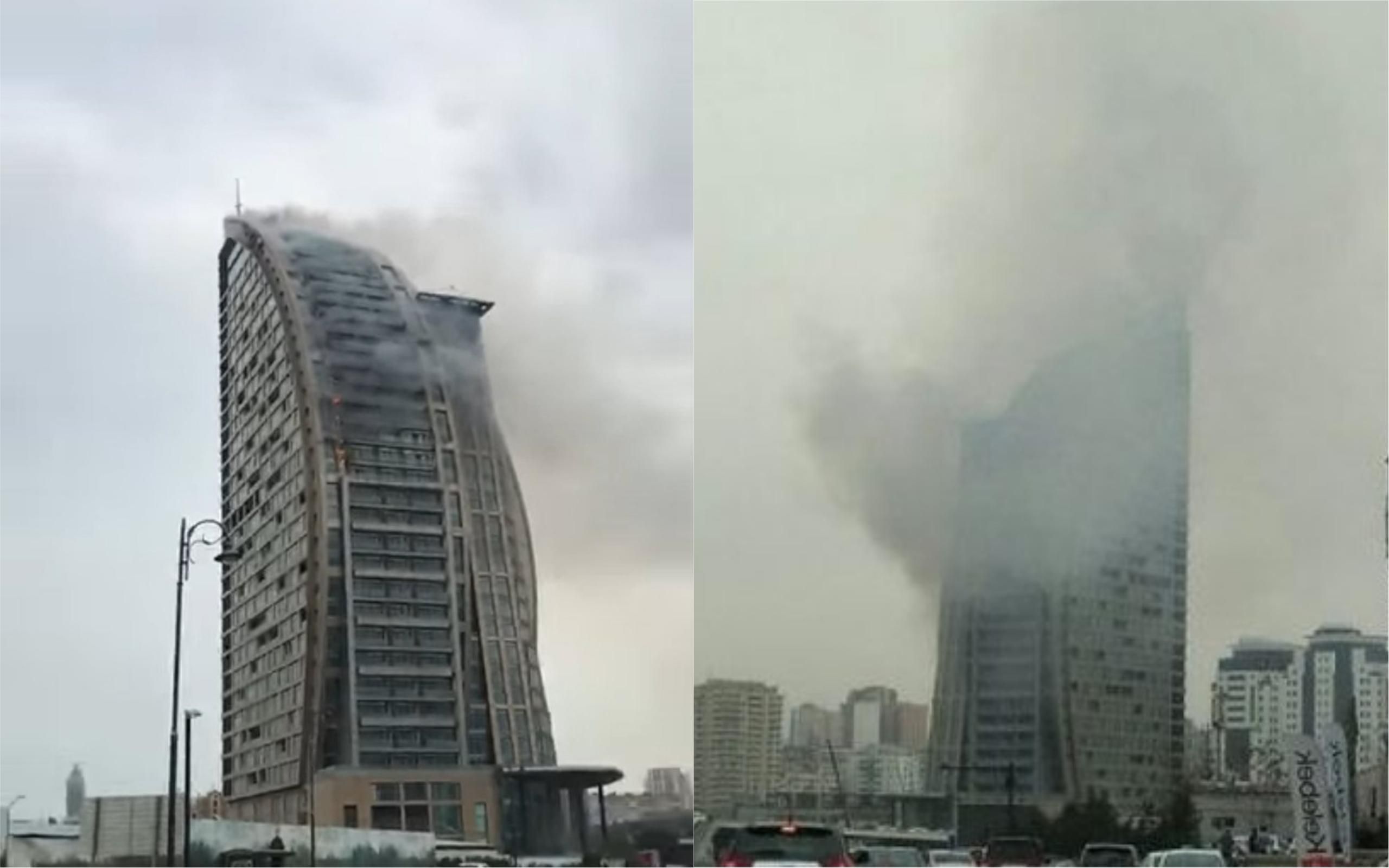 Пожежа у Trump Tower у Баку: одна людина отруїлася димом Пожежа у Trump Tower у Баку: одна людина отруїлася димом