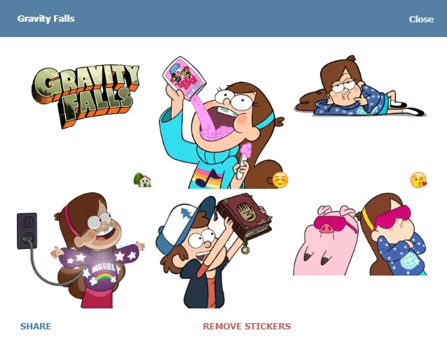 Скріншот стікерпаку Gravity Falls