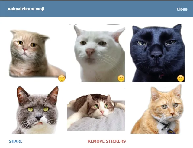 Скріншот стікерпаку AnimalPhotoEmoji Скріншот стікерпаку AnimalPhotoEmoji