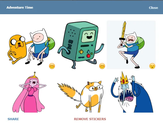 Скріншот стікерпаку Adventure Time
