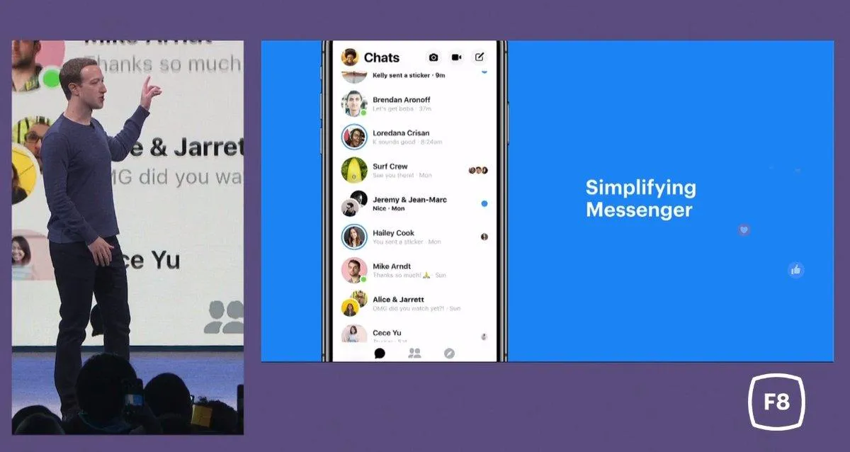 Марк Цукерберг презентував оновлений дизайн Facebook Messenger