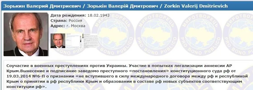 Зорькін, суддя, Конституційний суд, РФ, Крим, Путін, навгурація Зорькін, суддя, Конституційний суд, РФ, Крим, Путін, навгурація