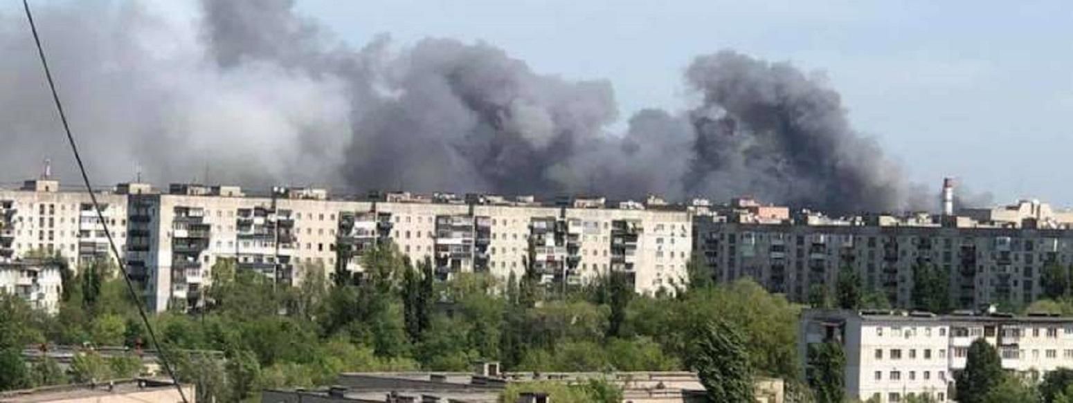 Под Северодонецком пылает лес Под Северодонецком пылает лес