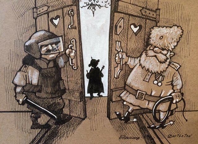 Інавгурацію Путіна зобразили у низці карикатур Інавгурацію Путіна зобразили у низці карикатур