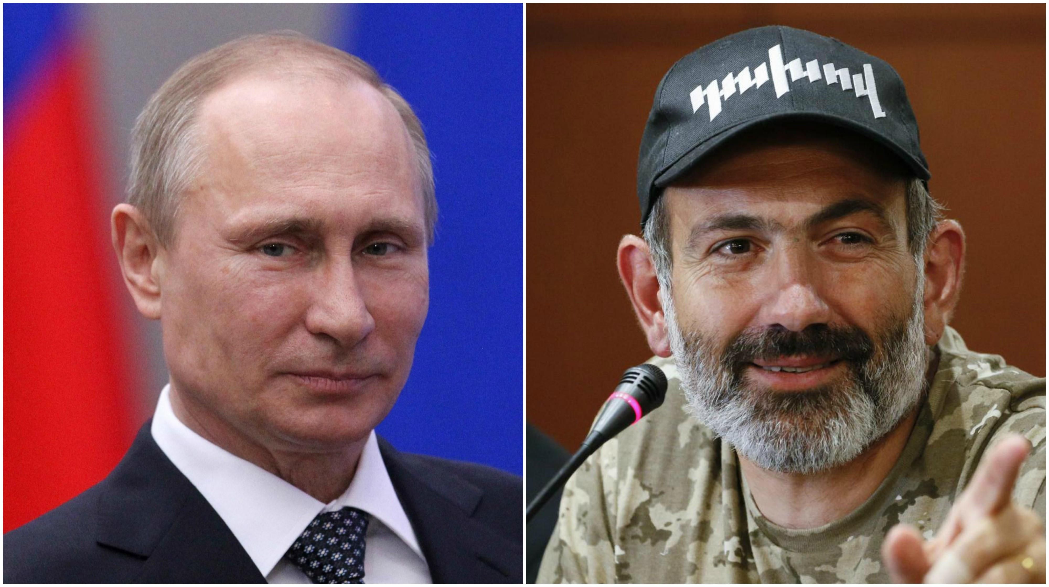 Путин поздравил Пашиняна с избранием его премьером Армении