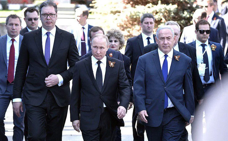 Святкувати 9 травня до Путіна приїхали лише президент Сербії Александр Вучич та прем'єр Ізраїлю Біньямін Нетаньягу