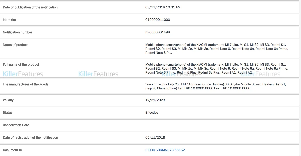 Xiaomi зареєструвала 15 нових смартфонів Xiaomi зареєструвала 15 нових смартфонів