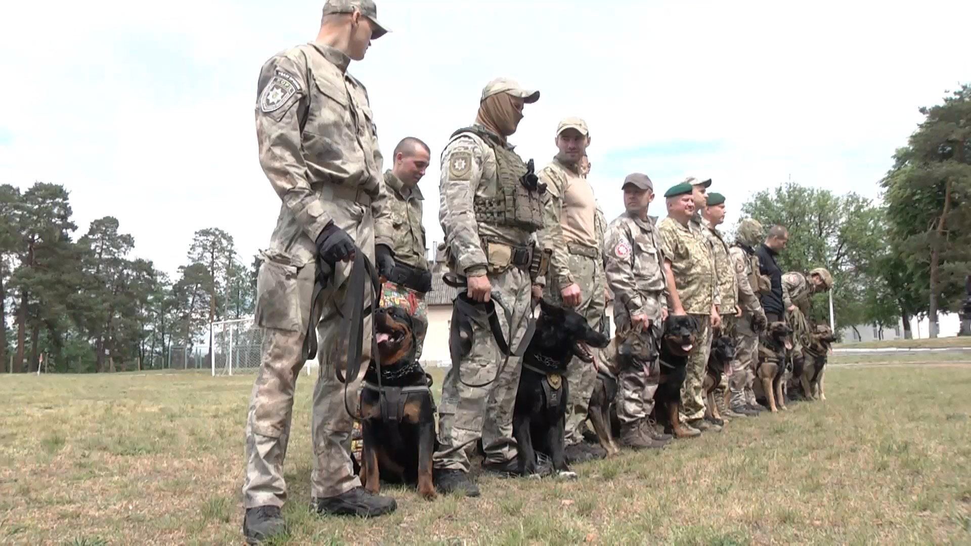 На Львовщине подготовили первых служебных собак для спецназа