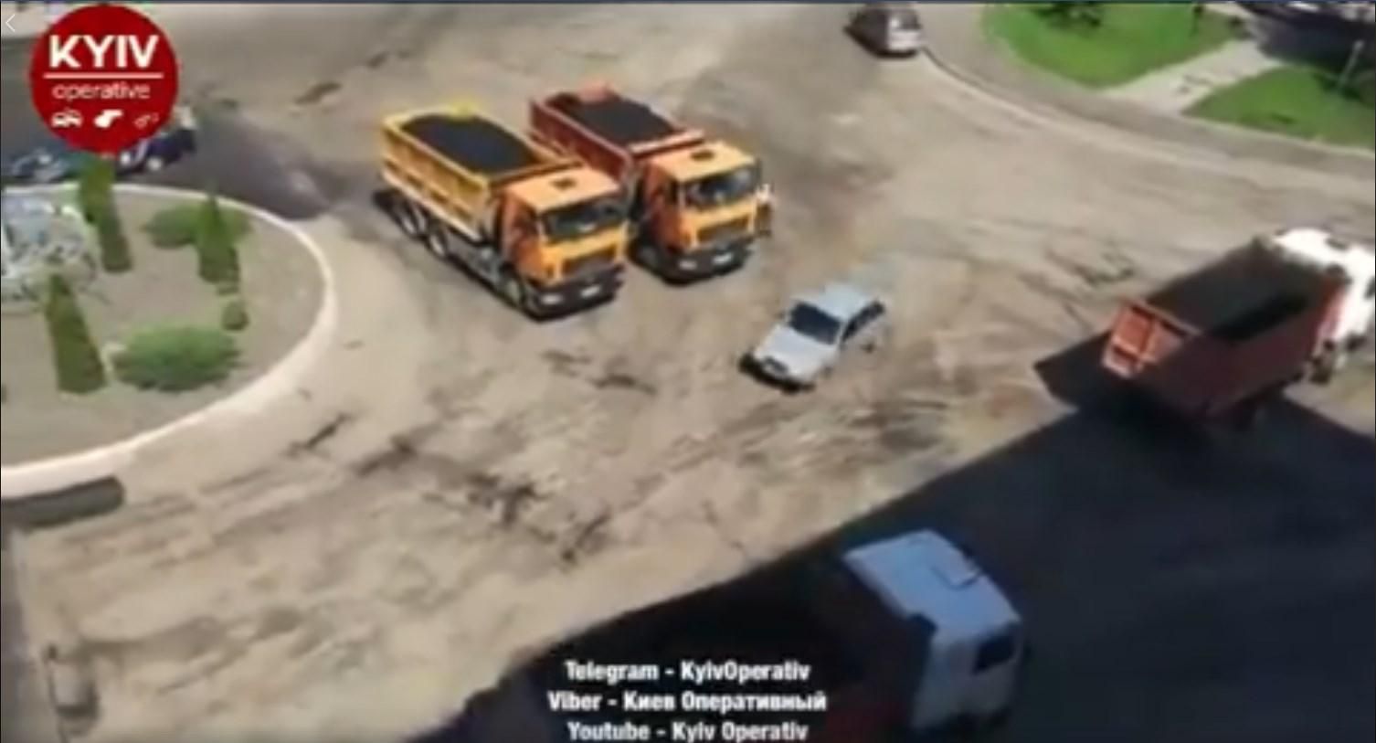 На Київщині поліція зі стріляниною затримувала дівчину на Lada: курйозне відео
