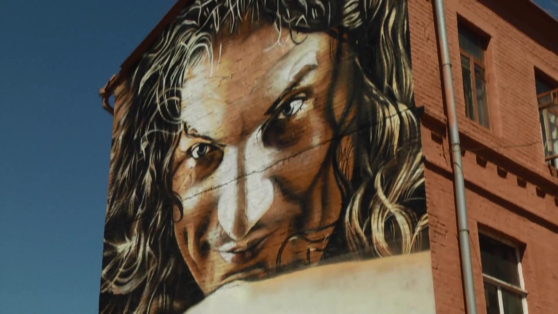 В Харькове открыли мурал с Кузьмой Скрябиным: фото В Харькове открыли мурал с Кузьмой Скрябиным: фото