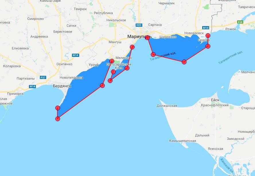 Украинские военные до сентября закрыли три района Азовского моря: карта