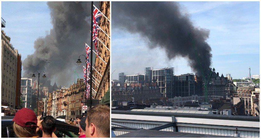 У лондонському готелі зайнялася масштабна пожежа: фото і відео з місця події