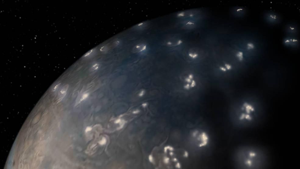 Науковці створили карту гроз на Юпітері