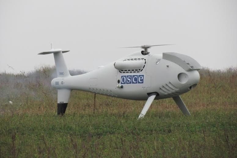 Безпілотник ОБСЄ потрапив під обстріл російських окупантів Безпілотник ОБСЄ потрапив під обстріл російських окупантів