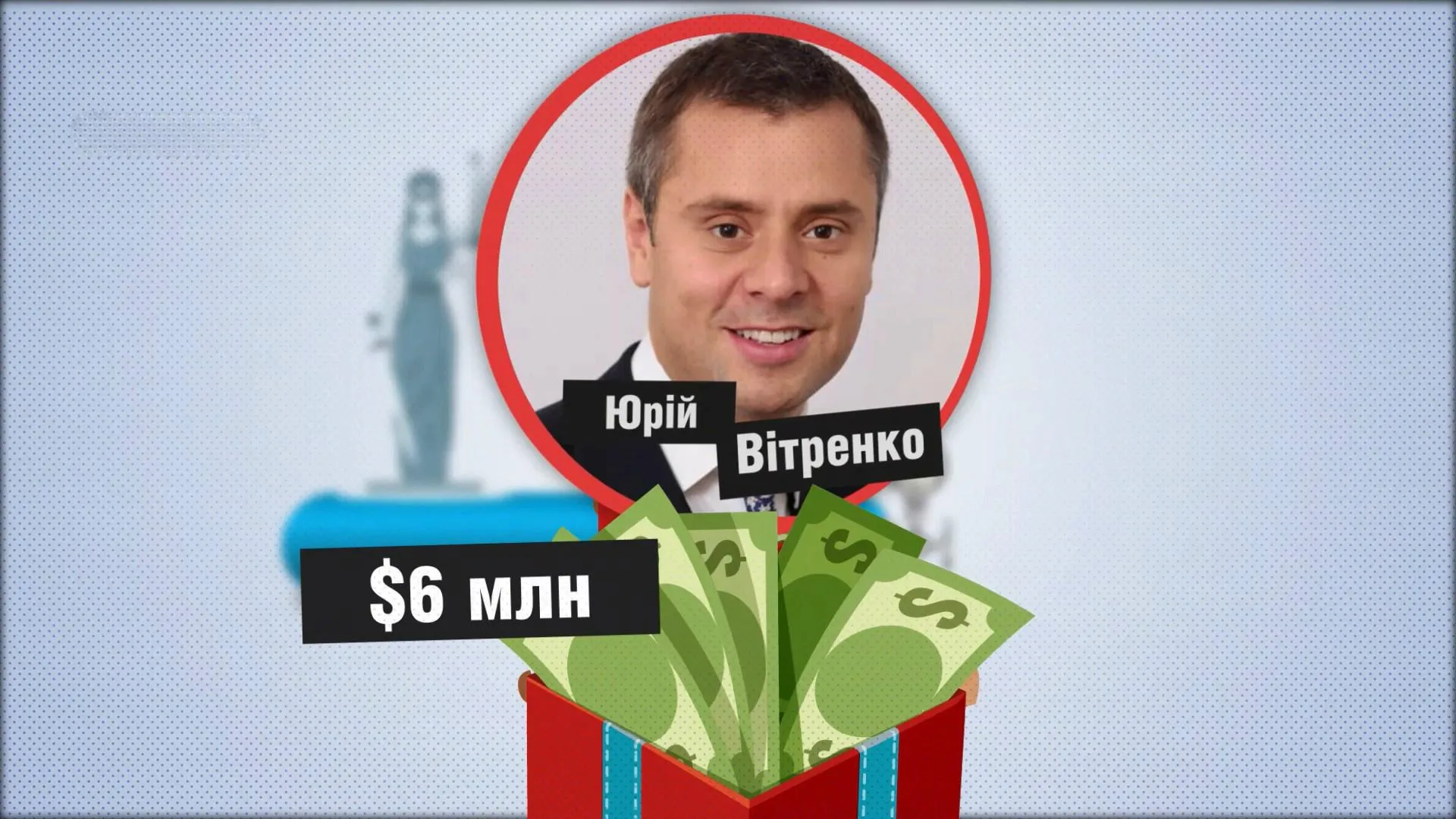 Юрій Вітренко отримав 6 мільйонів доларів Юрій Вітренко отримав 6 мільйонів доларів