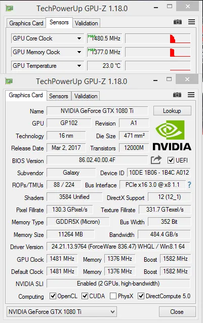 Результати тесту GeForce GTX 1080 Ti та Intel Core i7-8086K