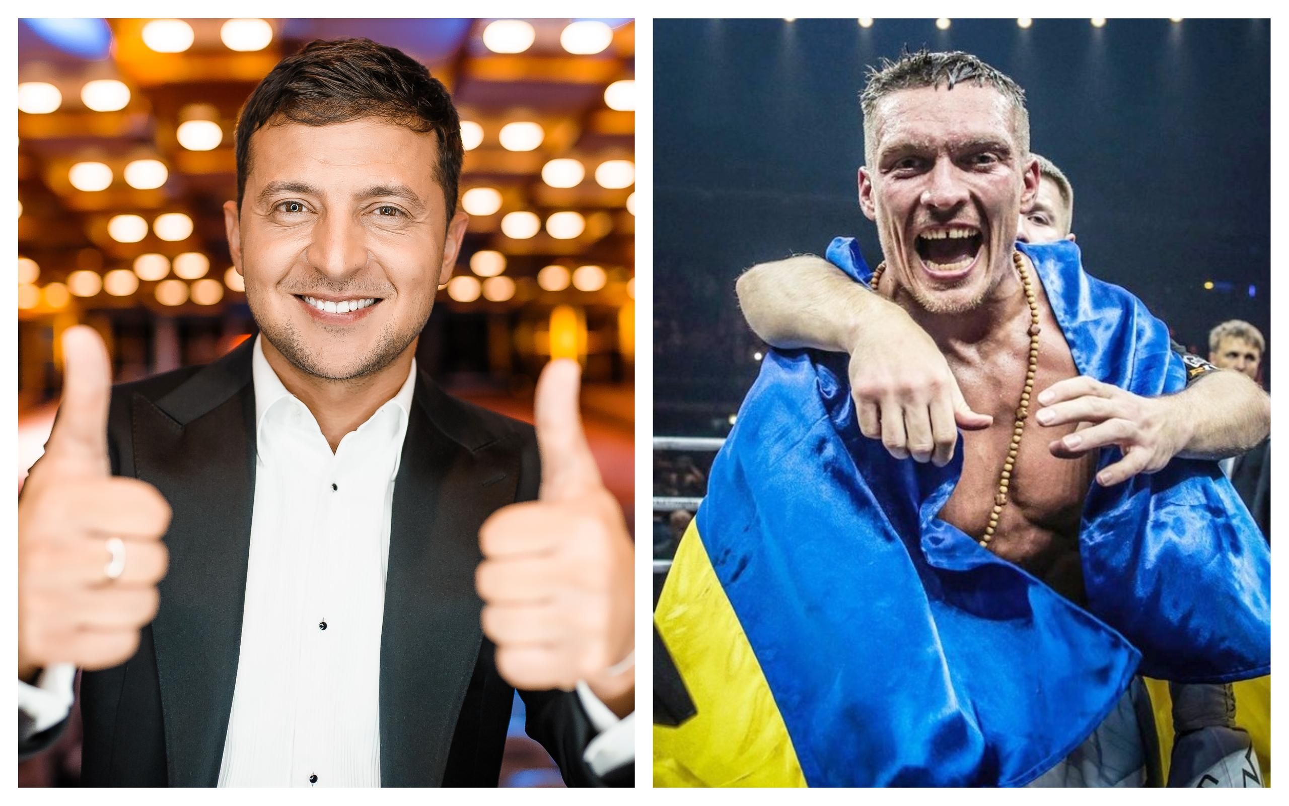 Зеленський привітав Усика з перемогою та висловився про звання Героя України: відео