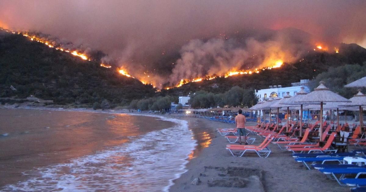 Пожар в Греции - видео пожаров в Греции и последствий - 2018