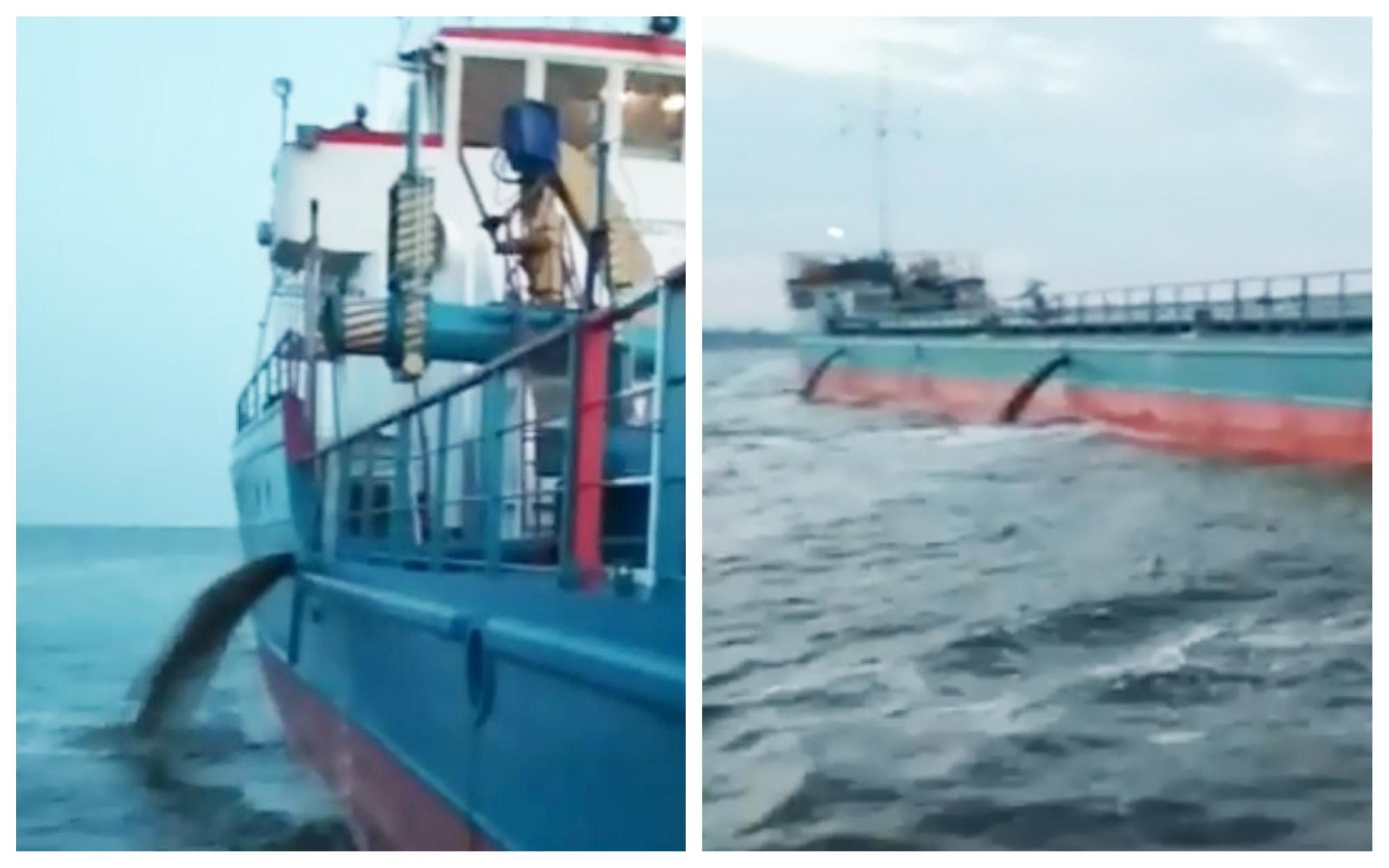 На Николаевщине в море сбрасывают неизвестное вещество: СМИ показали видеодоказательство