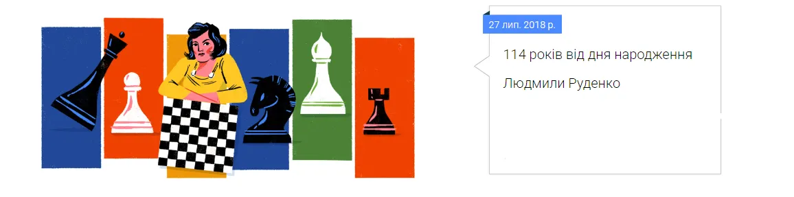 Людмила, Руденко, шахи, спорт, Google, дудл, історія Людмила, Руденко, шахи, спорт, Google, дудл, історія