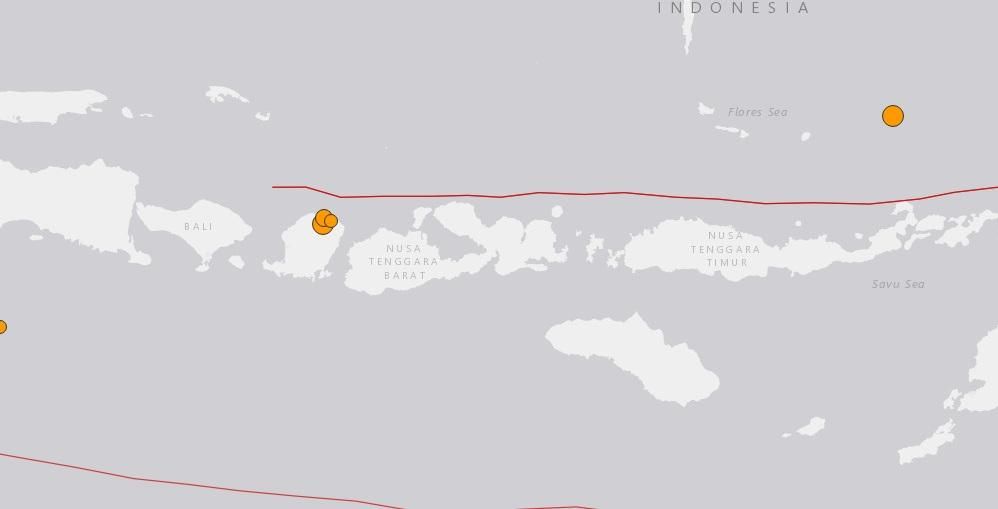 Один из островов Индонезии всколыхнуло землетрясение