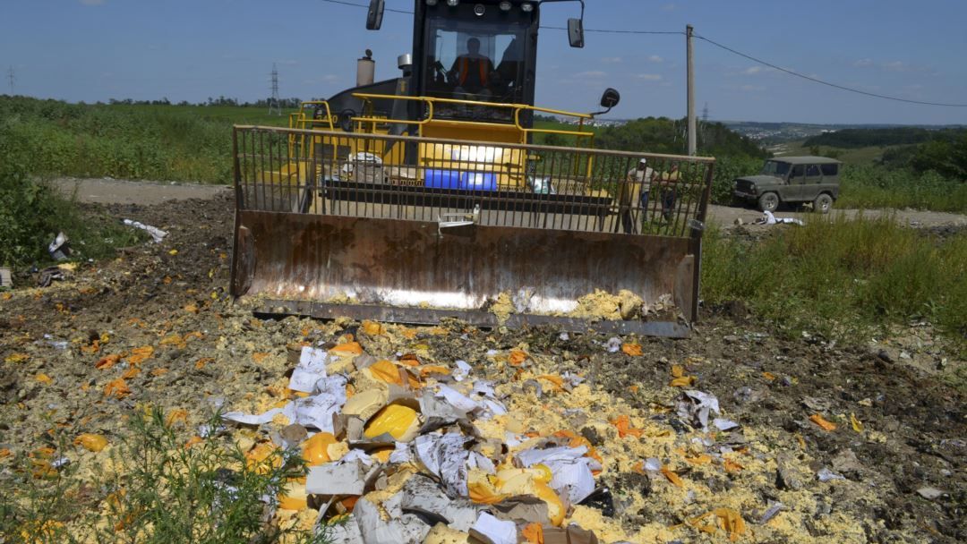 У Росії знищили понад 25 тисяч тонн санкційних продуктів У Росії знищили понад 25 тисяч тонн санкційних продуктів